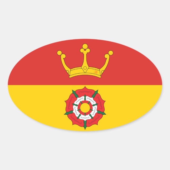 Flag of Hampshire County, England (UK) Oval Sticker (Front)