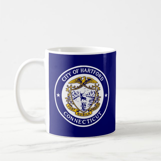 Flag of Hartford, Connecticut Coffee Mug (Left)