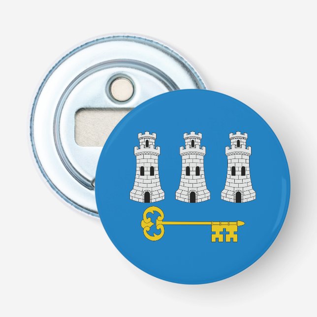 Flag of Havana, Cuba Bottle Opener (Front)