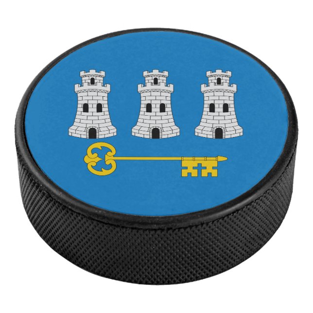 Flag of Havana, Cuba Hockey Puck (3/4)