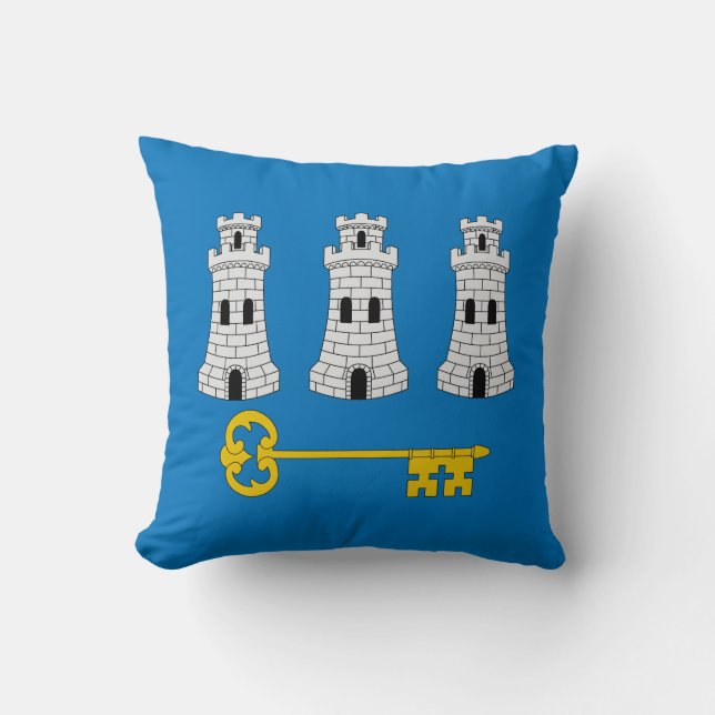 Flag of Havana, Cuba Throw Pillow (Front)