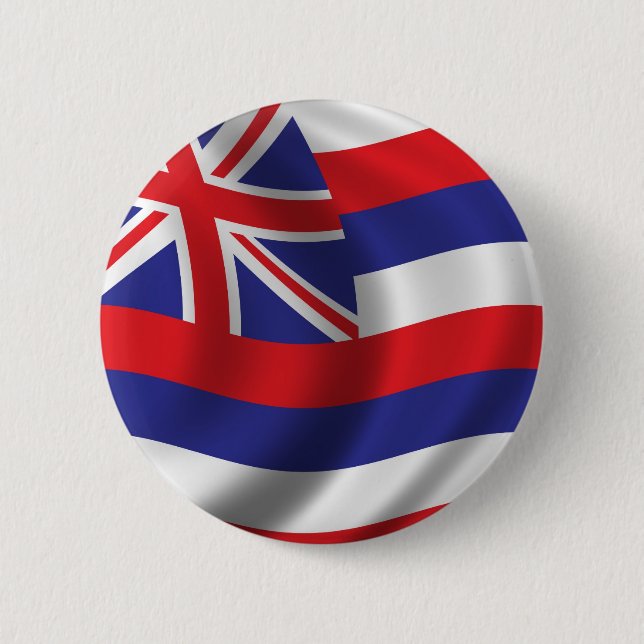 Flag of Hawaii 6 Cm Round Badge (Front)