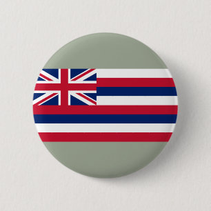Flag of Hawaii (US State) 6 Cm Round Badge
