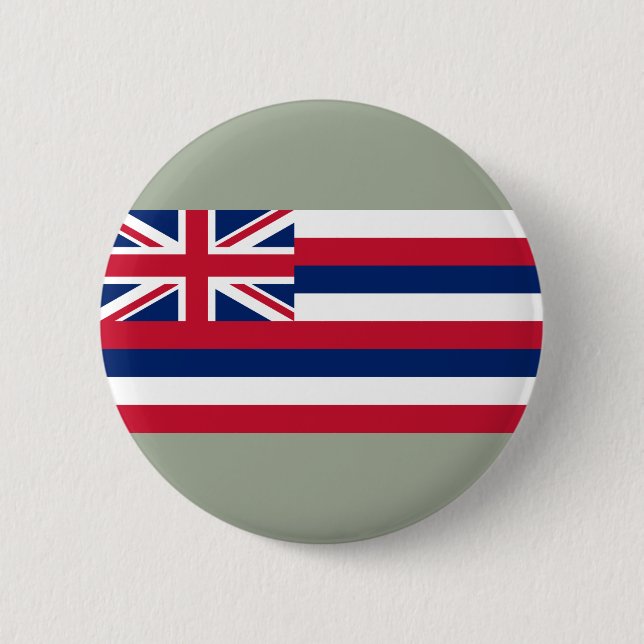 Flag of Hawaii (US State) 6 Cm Round Badge (Front)