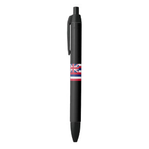 Flag of Hawaii (US State) Black Ink Pen