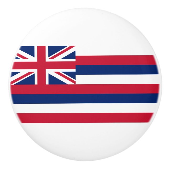 Flag of Hawaii (US State) Ceramic Knob (Front)