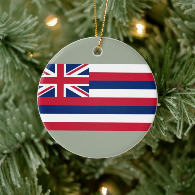 Flag of Hawaii (US State) Ceramic Tree Decoration (Tree)