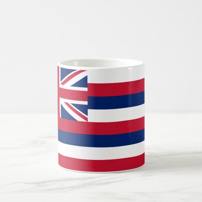 Flag of Hawaii (US State) Coffee Mug (Center)