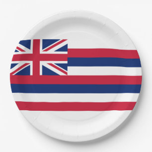 Flag of Hawaii (US State) Paper Plate