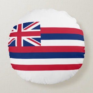 Flag of Hawaii (US State) Round Cushion