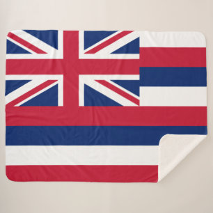 Flag of Hawaii (US State) Sherpa Blanket