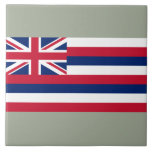 Flag of Hawaii (US State) Tile<br><div class="desc">This design features the flag of Hawaii, which is a state of the United States of America located in the Pacific Ocean. It is the only U.S. state located outside of North America; it is also the only island state. The state encompasses nearly the entire Hawaiian archipelago, which consists of...</div>