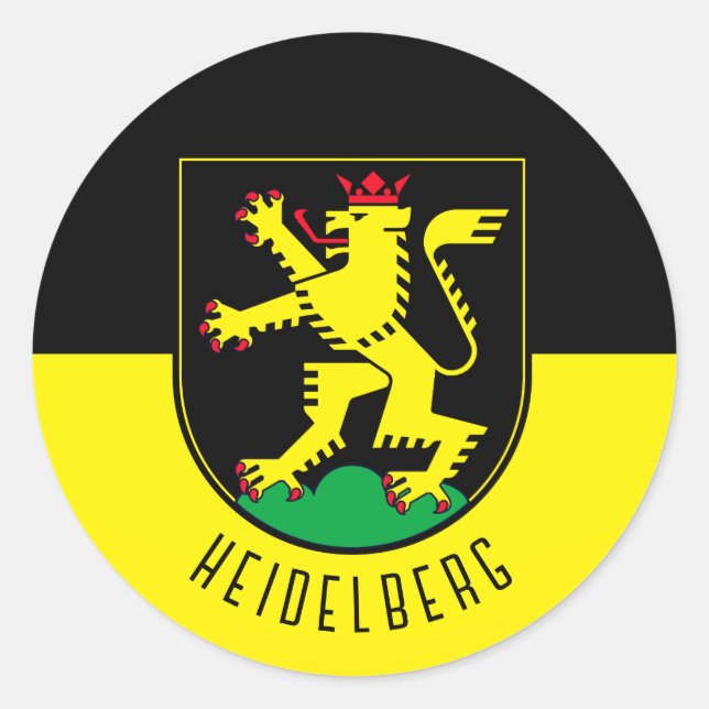 Flag of Heidelberg - GERMANY Classic Round Sticker (Front)