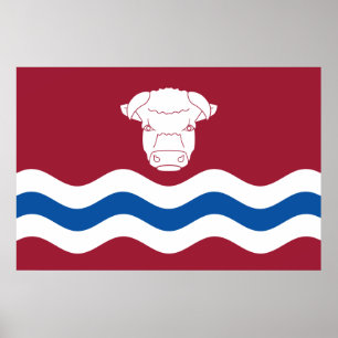 Flag of Herefordshire (UK County) Poster