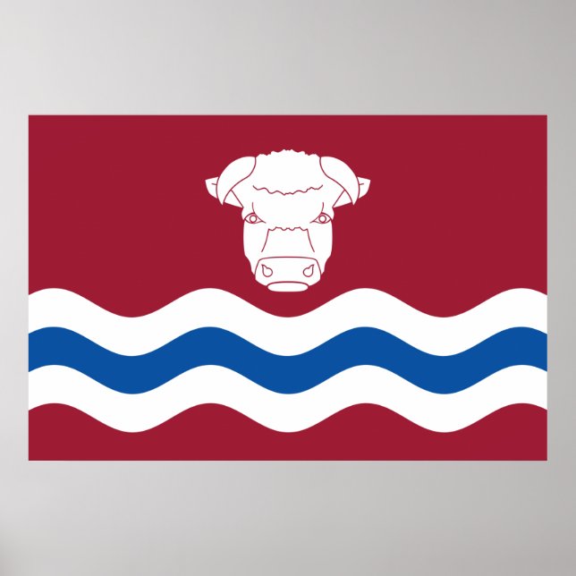 Flag of Herefordshire (UK County) Poster (Front)