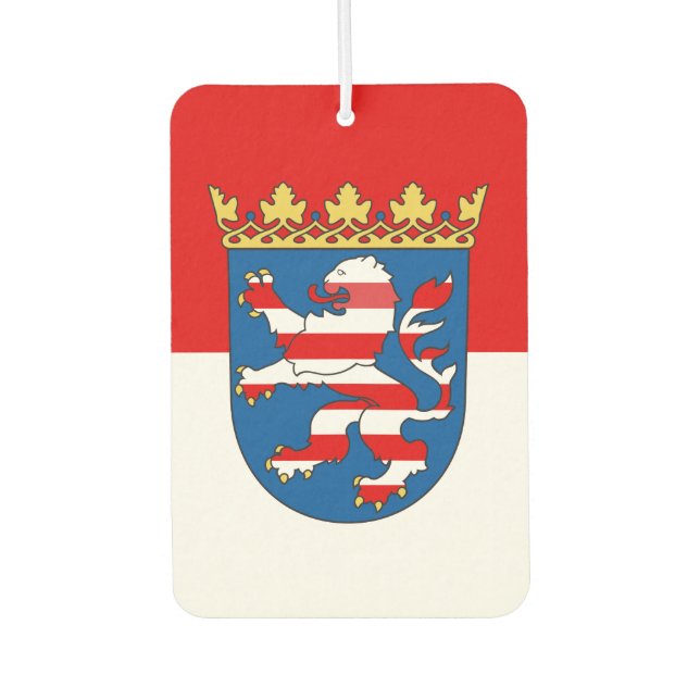 Flag of Hesse Pinback Button Car Air Freshener (Front)