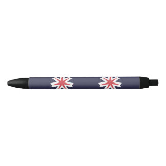 Flag of Hokkaido Prefecture, Japan Black Ink Pen