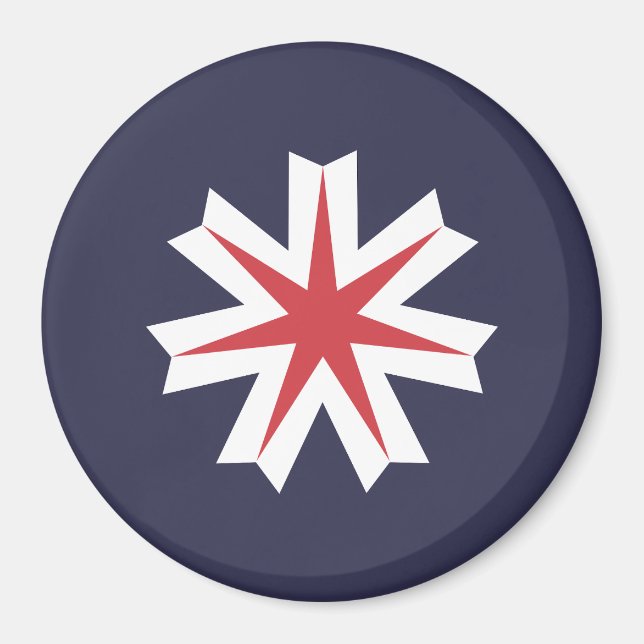  Flag of Hokkaido Prefecture, Japan Magnet (Front)