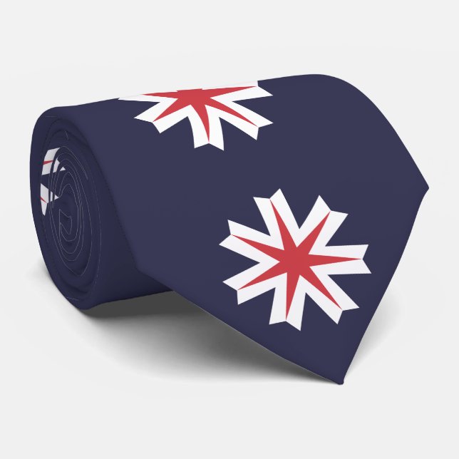 Flag of Hokkaido Prefecture, Japan Tie (Rolled)