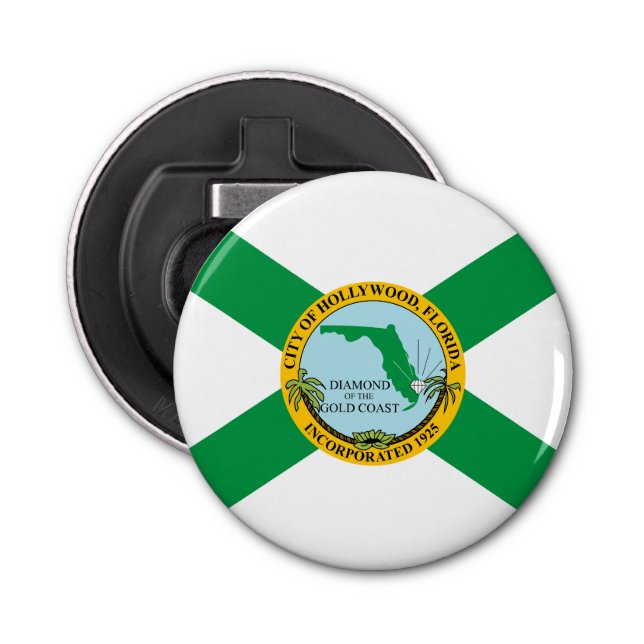 Flag of Hollywood, Florida Bottle Opener (Front)