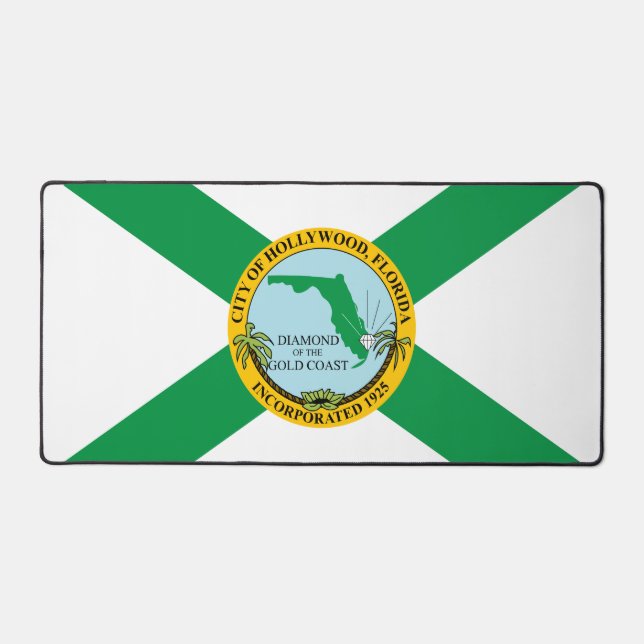 Flag of Hollywood, Florida Desk Mat (Front)