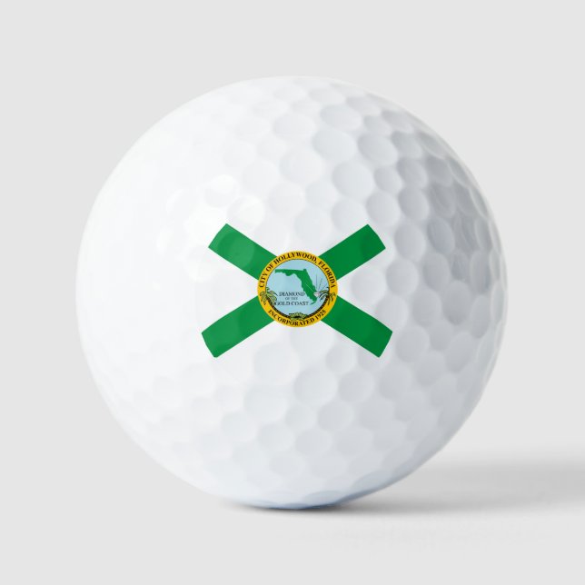 Flag of Hollywood, Florida Golf Balls (Front)