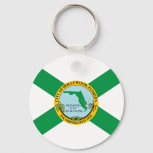 Flag of Hollywood, Florida Key Ring