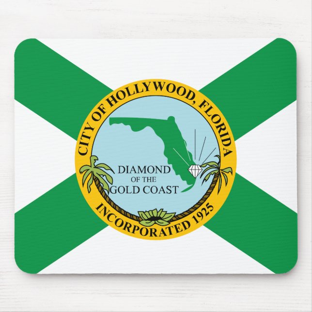 Flag of Hollywood, Florida Mouse Mat (Front)