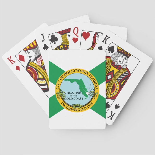Flag of Hollywood, Florida Playing Cards (Back)