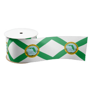 Flag of Hollywood, Florida Satin Ribbon
