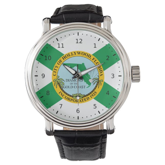 Flag of Hollywood, Florida Watch (Front)