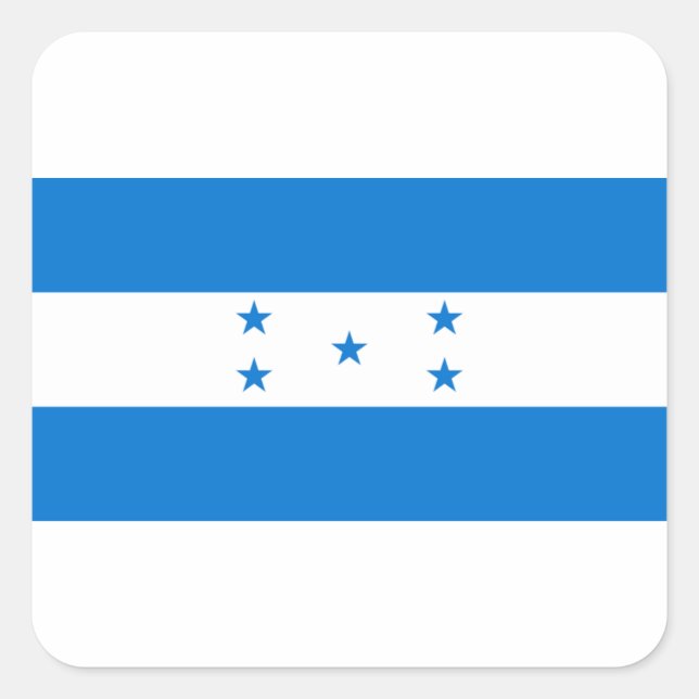 Flag of Honduras - Bandera Hondureña de Honduras Square Sticker (Front)