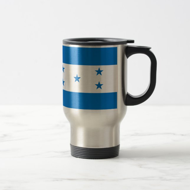 Flag of Honduras - Bandera Hondureña de Honduras Travel Mug (Right)