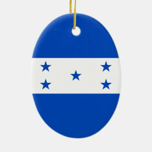 Flag of Honduras Ceramic Tree Decoration