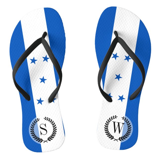 Flag of Honduras Flip Flops (Footbed)
