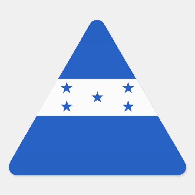 Flag of Honduras Triangle Sticker (Front)