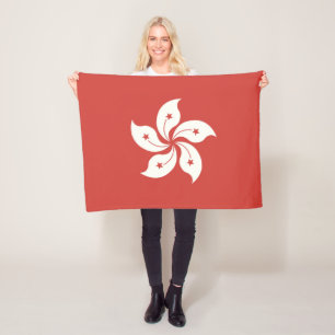 Flag of Hong Kong Fleece Blanket