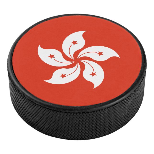 Flag of Hong Kong Hockey Puck (3/4)