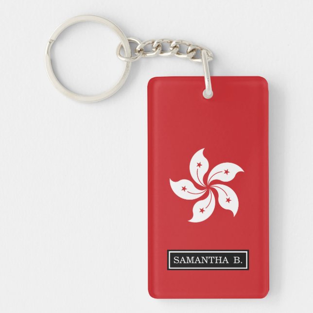 Flag of Hong Kong Key Ring (Front)