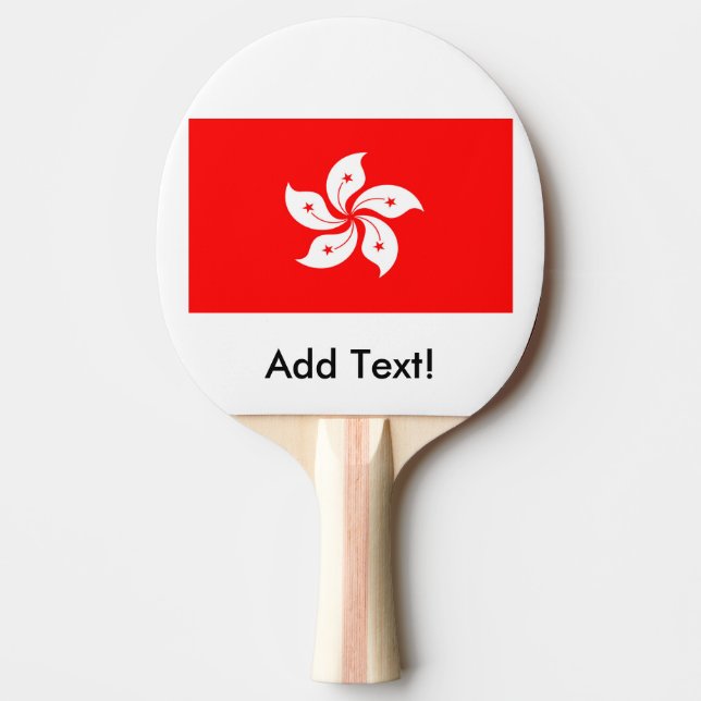 Flag of Hong Kong Ping Pong Paddle (Front)
