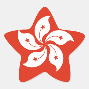 Flag of Hong Kong Star Sticker