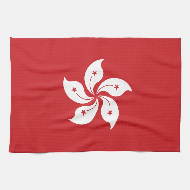 Flag of Hong Kong Tea Towel (Horizontal)