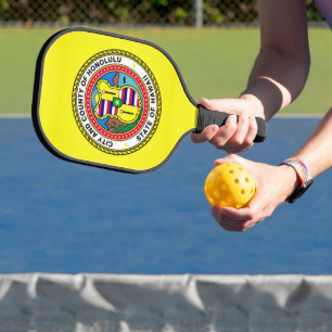 Flag of Honolulu, Hawai’i Pickleball Paddle