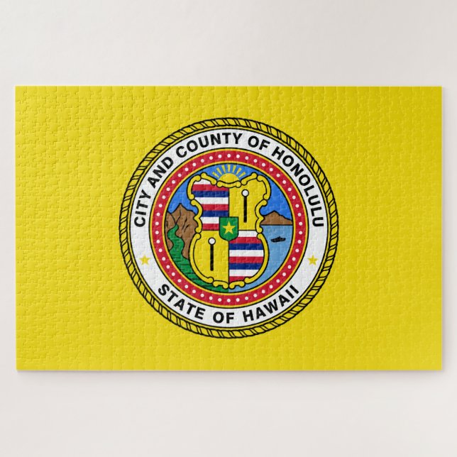 Flag of Honolulu (Hawaii) Jigsaw Puzzle (Horizontal)