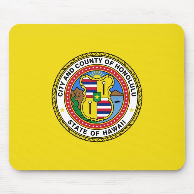 Flag of Honolulu (Hawaii) Mouse Mat (Front)