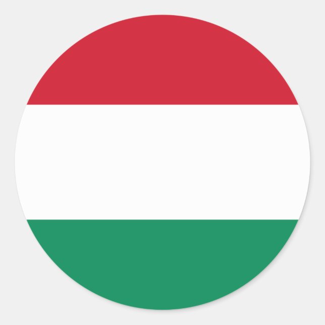 Flag of Hungary Classic Round Sticker (Front)