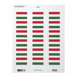 Flag of Hungary custom-cut Label