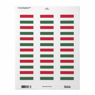 Flag of Hungary custom-cut Label