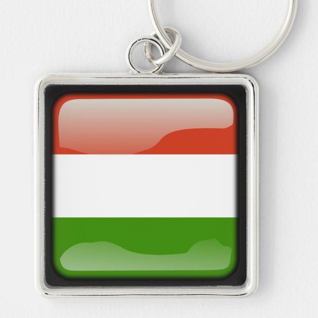 Flag of Hungary Key Ring (Front)