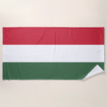 Flag of Hungary tricolor Beach Towel<br><div class="desc">The flag of Hungary is composed of three horizontal stripes,  red,  white and green.</div>